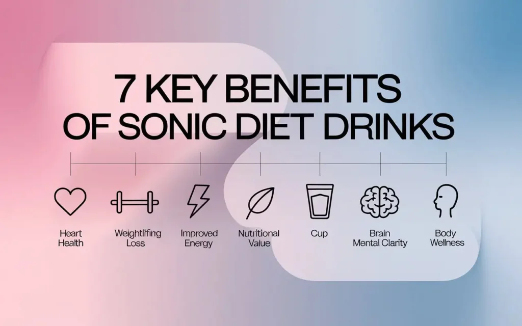 Infographic showing benefits of sonic diet drinks