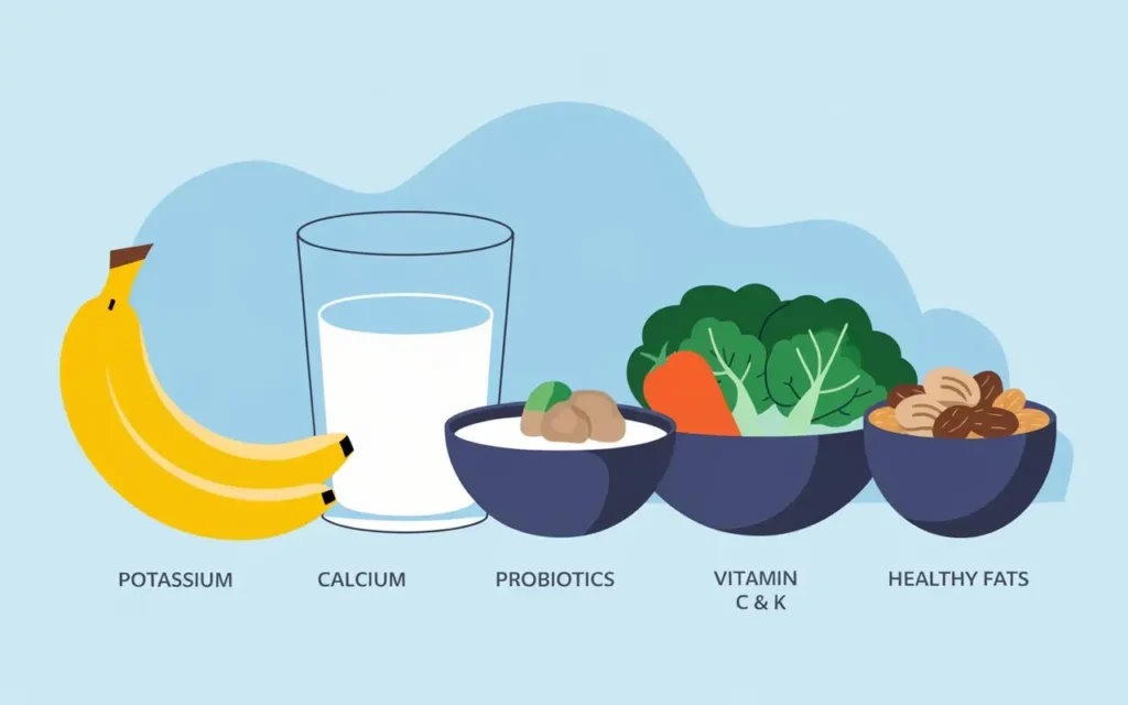 Infographic of key nutritional benefits of the yogic diet