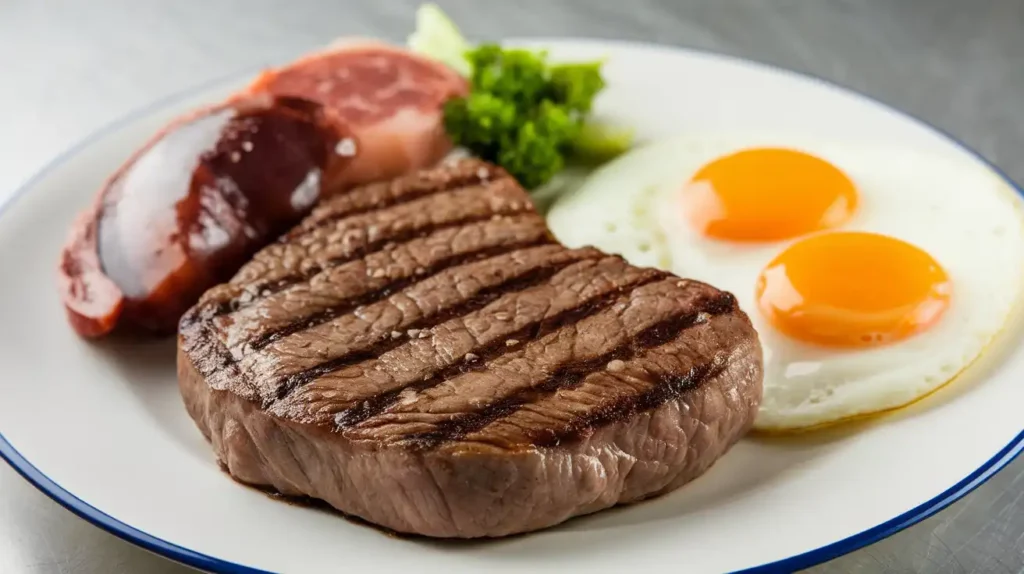 Image of a balanced carnivore meal for lowering cholesterol on carnivore diet